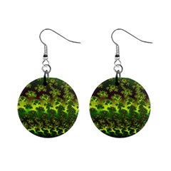 Fractal Gradient Colorful Infinity Mini Button Earrings