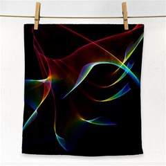 Imagine, Through The Abstract Rainbow Veil Face Towel by DianeClancy