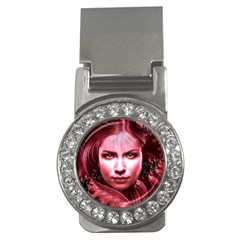 Portrait Woman Red Face Pretty Money Clips (cz)  by Wegoenart