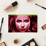 Portrait Woman Red Face Pretty Cosmetic Bag (XS) Front