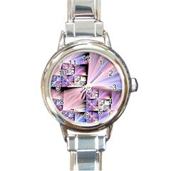 Fractal Art Artwork Digital Art Round Italian Charm Watch by Wegoenart