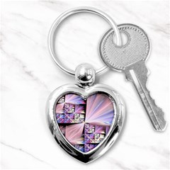 Fractal Art Artwork Digital Art Key Chains (heart)  by Wegoenart