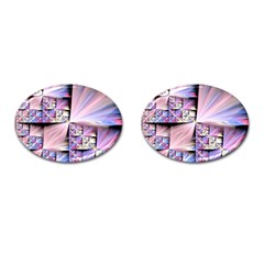 Fractal Art Artwork Digital Art Cufflinks (oval) by Wegoenart