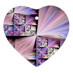 Fractal Art Artwork Digital Art Heart Ornament (two Sides)