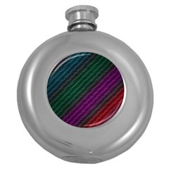 Background Texture Pattern Round Hip Flask (5 Oz) by Wegoenart