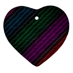 Background Texture Pattern Heart Ornament (two Sides)