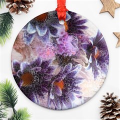 Flower Digital Art Artwork Abstract Ornament (round) by Wegoenart