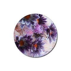 Flower Digital Art Artwork Abstract Rubber Coaster (round)  by Wegoenart