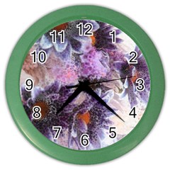 Flower Digital Art Artwork Abstract Color Wall Clock by Wegoenart