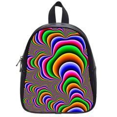 Fractal Background Pattern Color School Bag (small) by Wegoenart