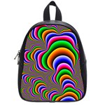 Fractal Background Pattern Color School Bag (Small) Front