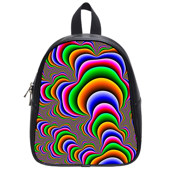 Fractal Background Pattern Color School Bag (Small)