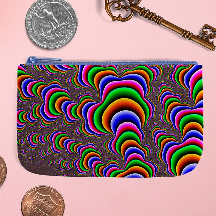 Fractal Background Pattern Color Large Coin Purse