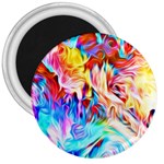 Background Drips Fluid Colorful 3  Magnets Front