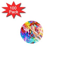 Background Drips Fluid Colorful 1  Mini Magnets (100 Pack)  by Wegoenart