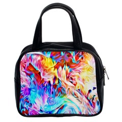 Background Drips Fluid Colorful Classic Handbag (two Sides) by Wegoenart