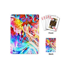 Background Drips Fluid Colorful Playing Cards (mini) by Wegoenart