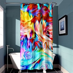 Background Drips Fluid Colorful Shower Curtain 36  X 72  (stall)  by Wegoenart