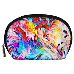 Background Drips Fluid Colorful Accessory Pouch (large)