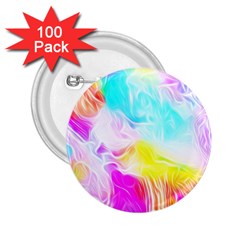 Background Drips Fluid Colorful Pattern 2 25  Buttons (100 Pack)  by Wegoenart