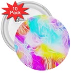 Background Drips Fluid Colorful Pattern 3  Buttons (10 pack)  Front