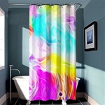 Background Drips Fluid Colorful Pattern Shower Curtain 36  x 72  (Stall)  Curtain(36 X72 ) - 33.26 x66.24  Curtain(36 X72 )