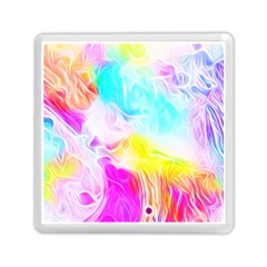 Background Drips Fluid Colorful Pattern Memory Card Reader (square) by Wegoenart