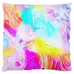 Background Drips Fluid Colorful Pattern Large Cushion Case (two Sides) by Wegoenart