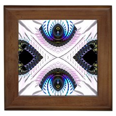 Patterns Fractal Background Digital Framed Tiles by Wegoenart