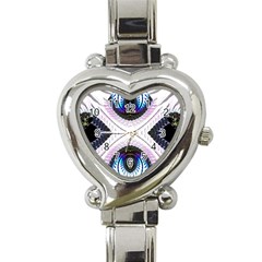 Patterns Fractal Background Digital Heart Italian Charm Watch