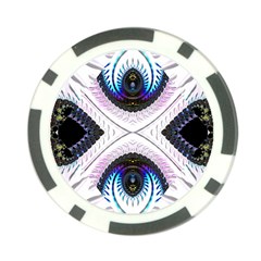 Patterns Fractal Background Digital Poker Chip Card Guard by Wegoenart