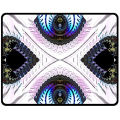 Patterns Fractal Background Digital Fleece Blanket (medium)  by Wegoenart