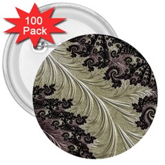 Pattern Decoration Retro 3  Buttons (100 Pack)  by Wegoenart