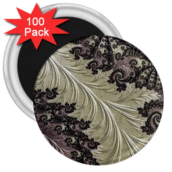 Pattern Decoration Retro 3  Magnets (100 pack)