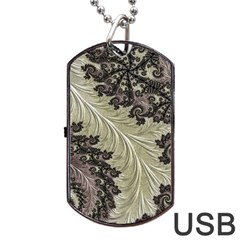 Pattern Decoration Retro Dog Tag Usb Flash (one Side) by Wegoenart