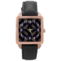 Seamless Background Abstract Vector Rose Gold Leather Watch  by Wegoenart