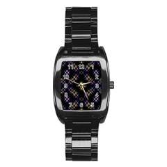 Seamless Background Abstract Vector Stainless Steel Barrel Watch by Wegoenart