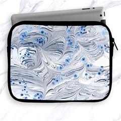 Marbled Paper Mottle Color Movement Blue White Apple Ipad 2/3/4 Zipper Cases by Wegoenart