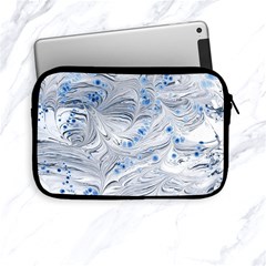 Marbled Paper Mottle Color Movement Blue White Apple Ipad Mini Zipper Cases by Wegoenart