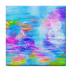 Background Drips Fluid Colorful Tile Coasters by Wegoenart