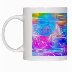 Background Drips Fluid Colorful White Mugs by Wegoenart