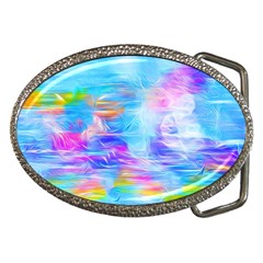 Background Drips Fluid Colorful Belt Buckles by Wegoenart