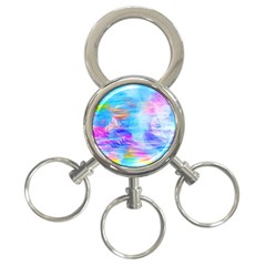 Background Drips Fluid Colorful 3-ring Key Chains by Wegoenart