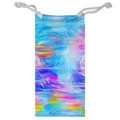 Background Drips Fluid Colorful Jewelry Bag by Wegoenart