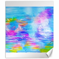 Background Drips Fluid Colorful Canvas 8  X 10  by Wegoenart