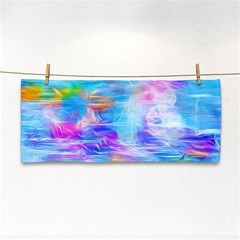 Background Drips Fluid Colorful Hand Towel by Wegoenart