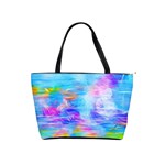 Background Drips Fluid Colorful Classic Shoulder Handbag Front