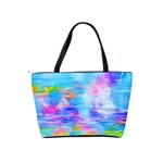 Background Drips Fluid Colorful Classic Shoulder Handbag Back