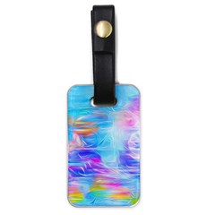 Background Drips Fluid Colorful Luggage Tags (one Side)  by Wegoenart