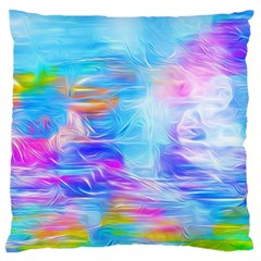 Background Drips Fluid Colorful Large Flano Cushion Case (one Side)